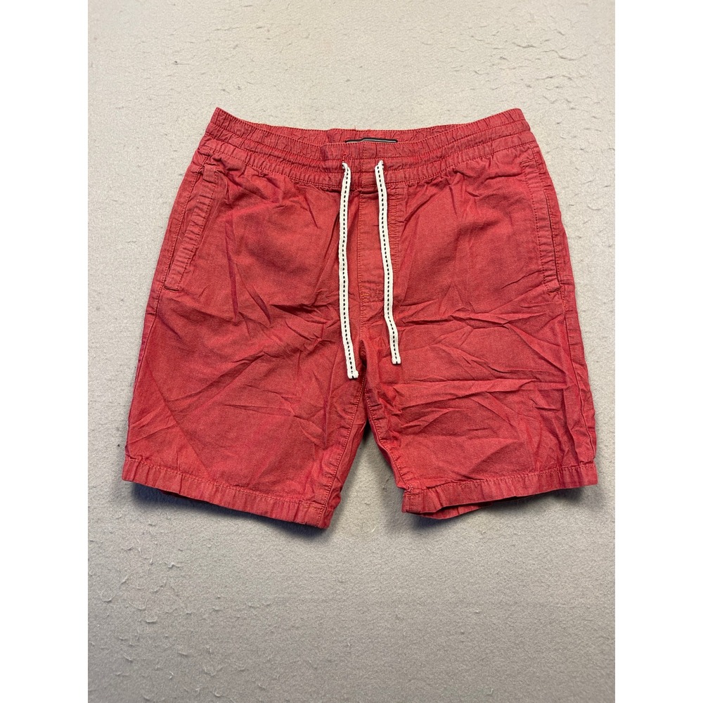 Forever 21 Men Shorts Linen Blend Red Small Mens